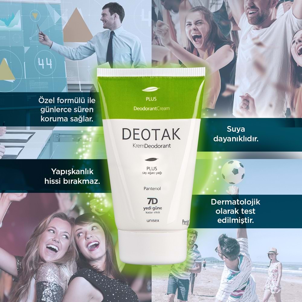 Deotak Krem Deodorant Unisex 35ML Plus (Çay Ağaçı Yağı)