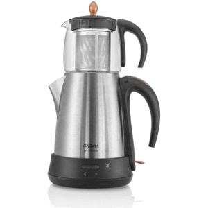 Arzum AR3003 Çaycı Klasik Cam Demlik Çay Makinesi - Paslanmaz Çelik - 1.8LT