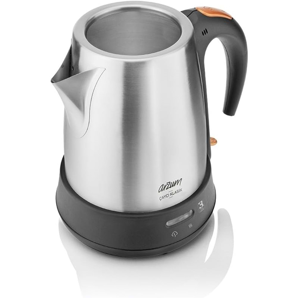 Arzum AR3003 Çaycı Klasik Cam Demlik Çay Makinesi - Paslanmaz Çelik - 1.8LT