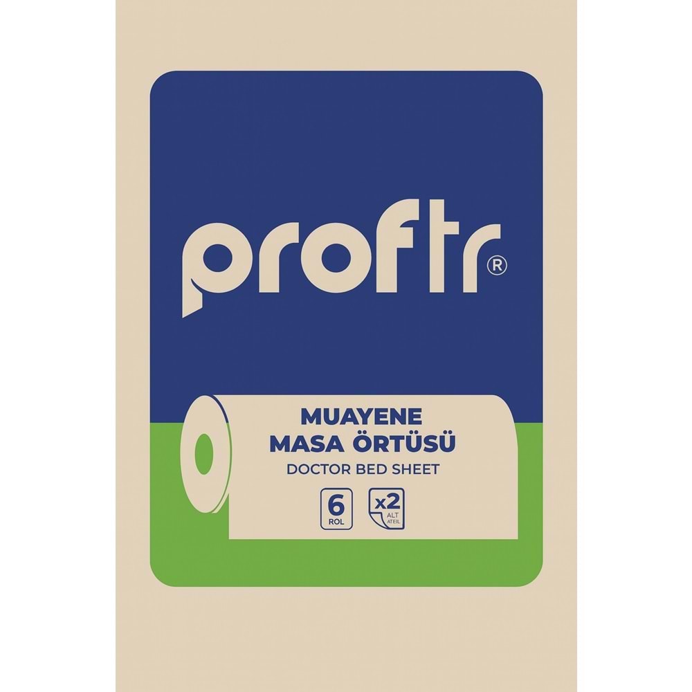 Proftr Hasta Muayene Masa Örtüsü Çift Katlı 50*25CM 50 Metre (6 Lı Set) 1 Koli