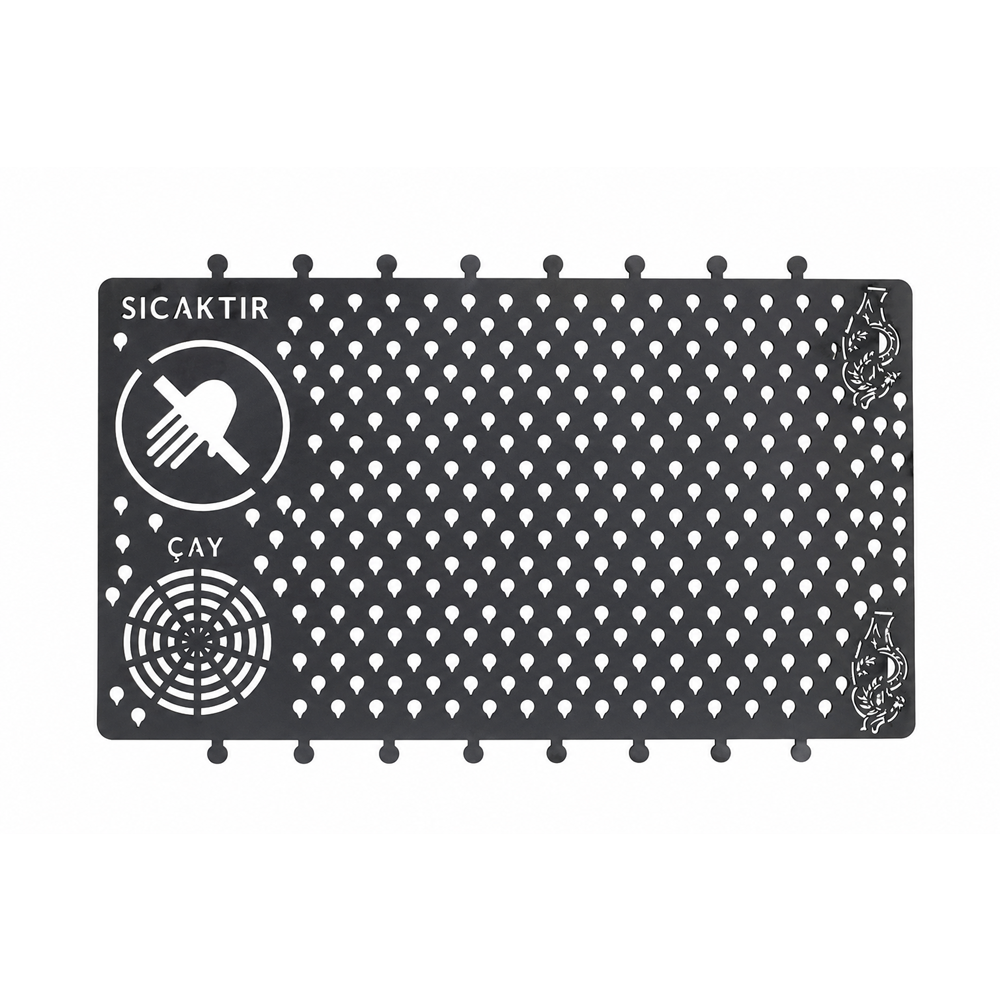 MANDAŞ Yapboz Kömürlü Mangal 54x31x35 cm - 2 mm Kalın Çelik - Elektrostatik Boyalı - Kolay Kurulum