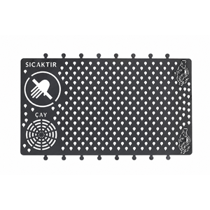 MANDAŞ Yapboz Kömürlü Mangal 54x31x35 cm - 2 mm Kalın Çelik - Elektrostatik Boyalı - Kolay Kurulum