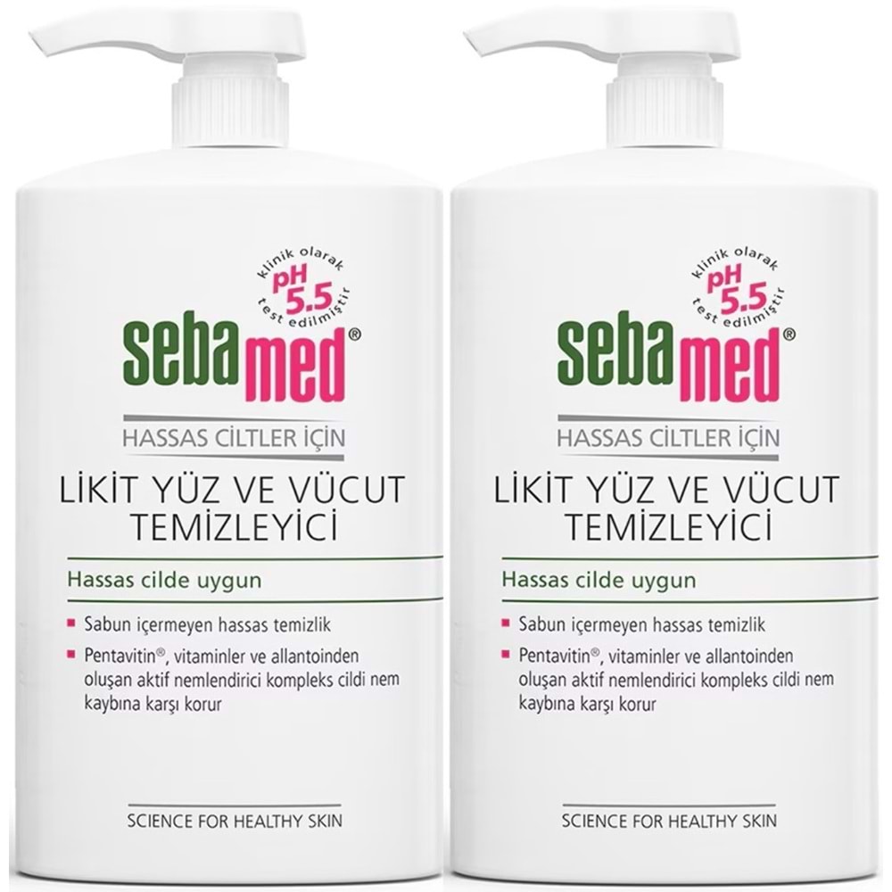 Sebamed Yüz ve Vücut Temizleyici Likit 300 ML (2 Li Set)