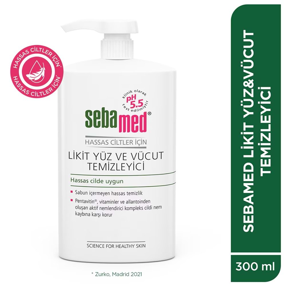 Sebamed Yüz ve Vücut Temizleyici Likit 300 ML (6 Lı Set)