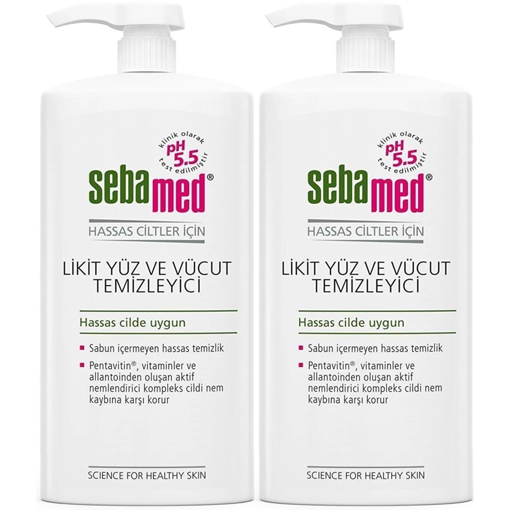 Sebamed Yüz ve Vücut Temizleyici Likit 750 ML (2 Li Set)
