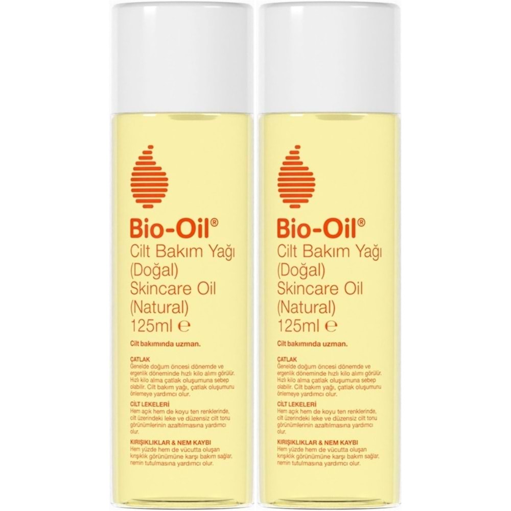 Bio-Oil %100 Natural Çatlak & Leke Karşıtı Nemlendirici Doğal Cilt Bakım Yağı 125ML (2 Li Set)