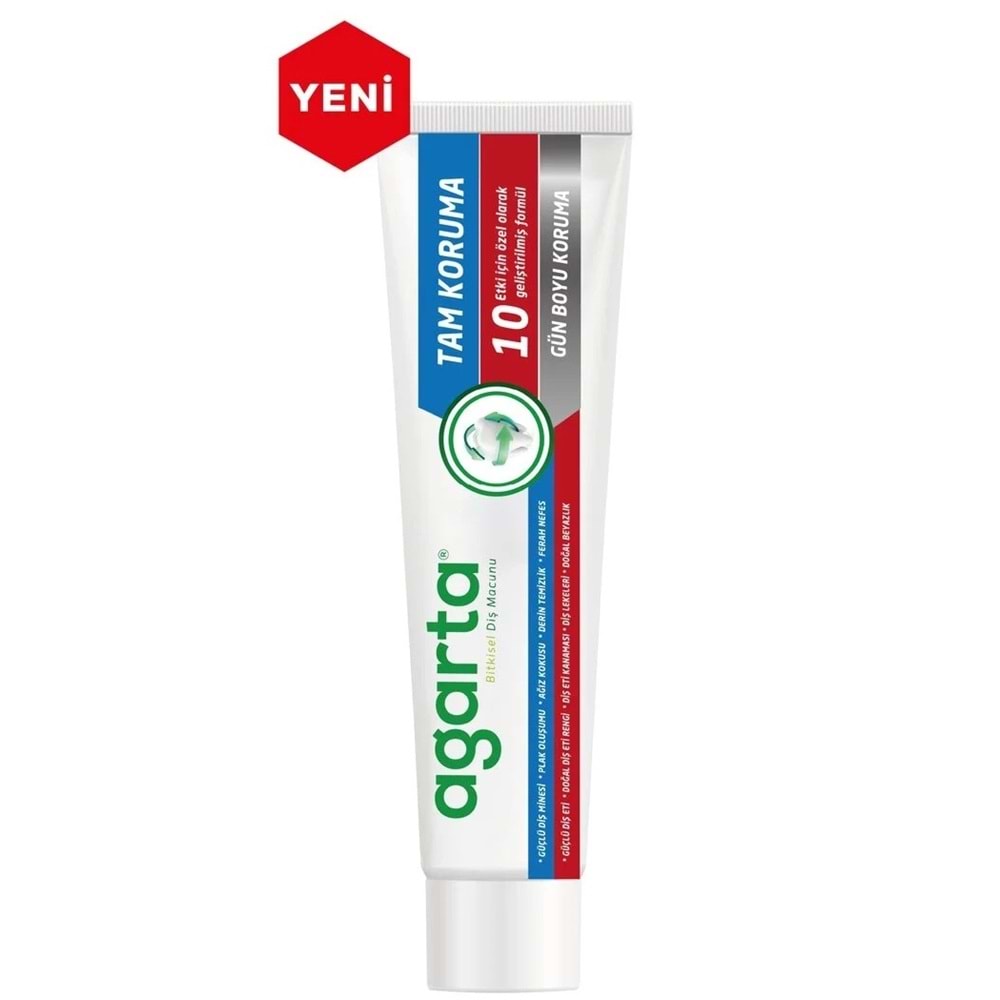 Agarta Doğal Tam koruma Diş Macunu 75 ML Gün Boyu Koruma