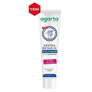 Agarta Doğal Tam koruma Diş Macunu 75 ML Ekstra Beyazlık Güçlü Dişler (Leke Önleyici)