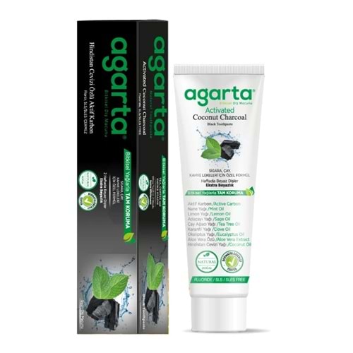 Agarta Doğal Diş Macunu 100ML Aktif Karbonlu