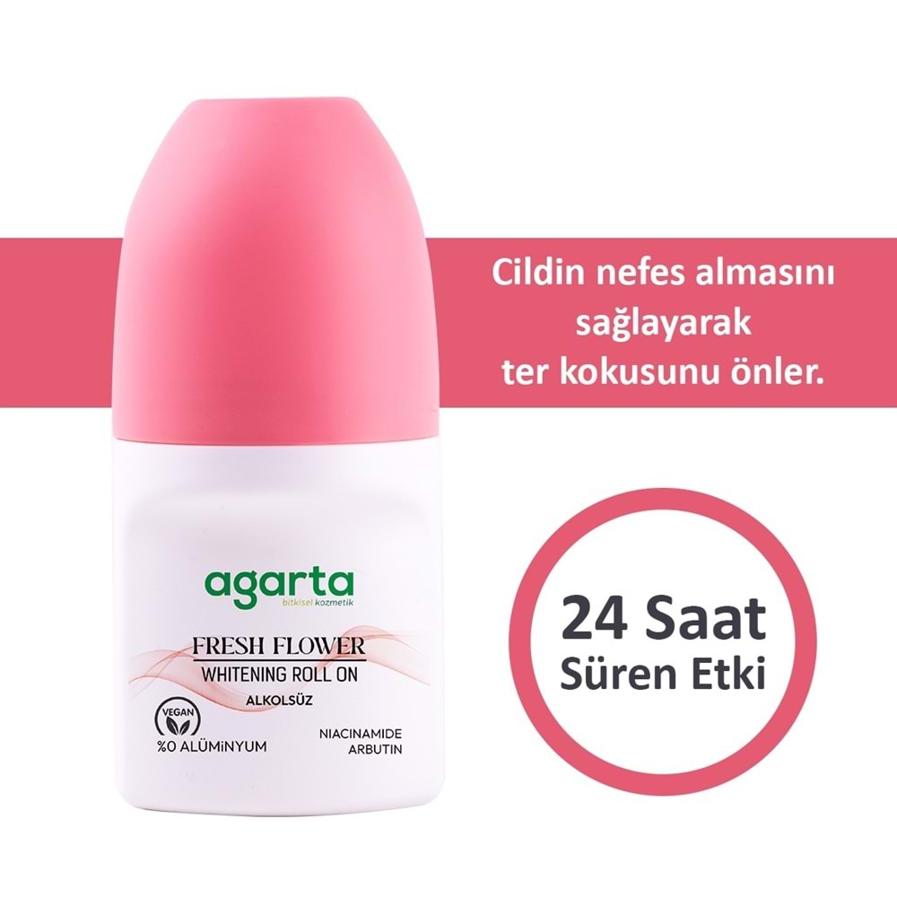 Agarta Roll-On Kadın 50 ML Fresh Flower Sensatıon (24 Saat Etkili Ter Kokusu Önleyici)
