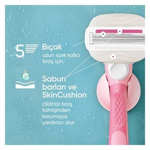 Gillette Venus Venus ComfortGlide Sugarberry Kokulu Miami Kadın 5 Bıçaklı Tıraş Makinesi 1 adet