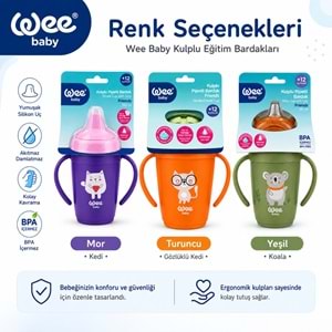 Wee Baby Friends Kulplu Pipetli Bardak 265 ML (Kod:339) Seçenekli