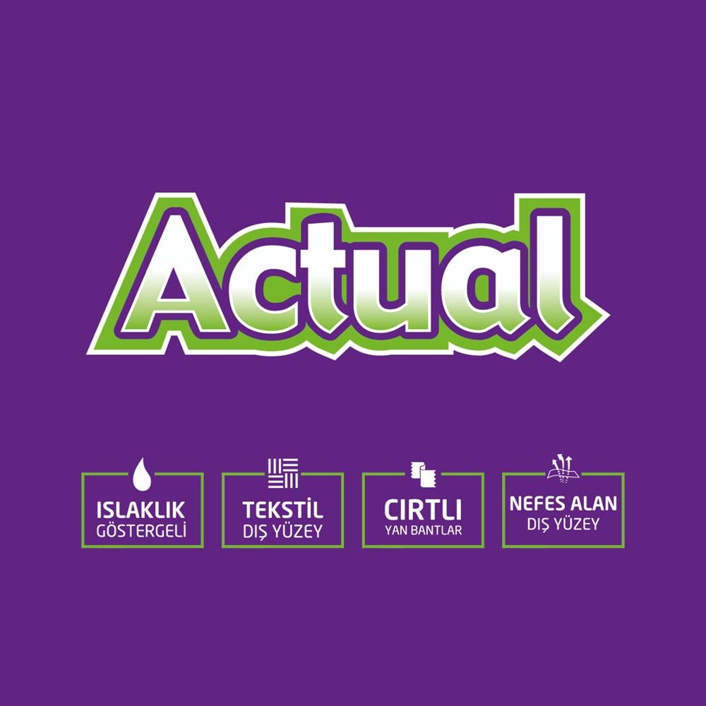 Actual Yetişkin Bezi Bel Bantlı L - Large - Büyük 240 Adet (8PK*30)