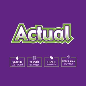 Actual Yetişkin Bezi Bel Bantlı L - Large - Büyük 240 Adet (8PK*30)