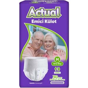 Actual Emici Külot Yetişkin Bezi M - Medium - Orta (Islaklık Göstergeli) 120 Adet