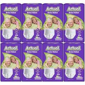 Actual Emici Külot Yetişkin Bezi XL - Extra Large - Ekstra Büyük (Islaklık Göstergeli) 240 Adet (8PK*30)