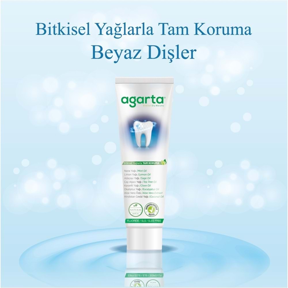 Agarta Doğal Diş Macunu 100ML Bitki Özlü (5 Li Set)