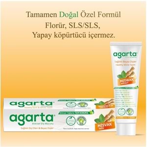 Agarta Doğal Diş Macunu 100ML Misvak özlü (2 Li Set)