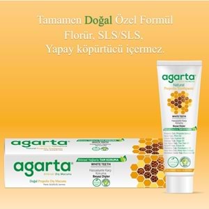 Agarta Doğal Diş Macunu 100ML Propolisli (2 Li Set)