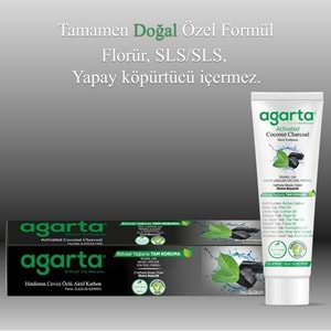 Agarta Doğal Diş Macunu 100ML Aktif Karbonlu (9 Lu Set)