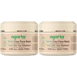 Agarta Doğal Yeşil Kil Yüz Maskesi 150ML (2 Li Set)