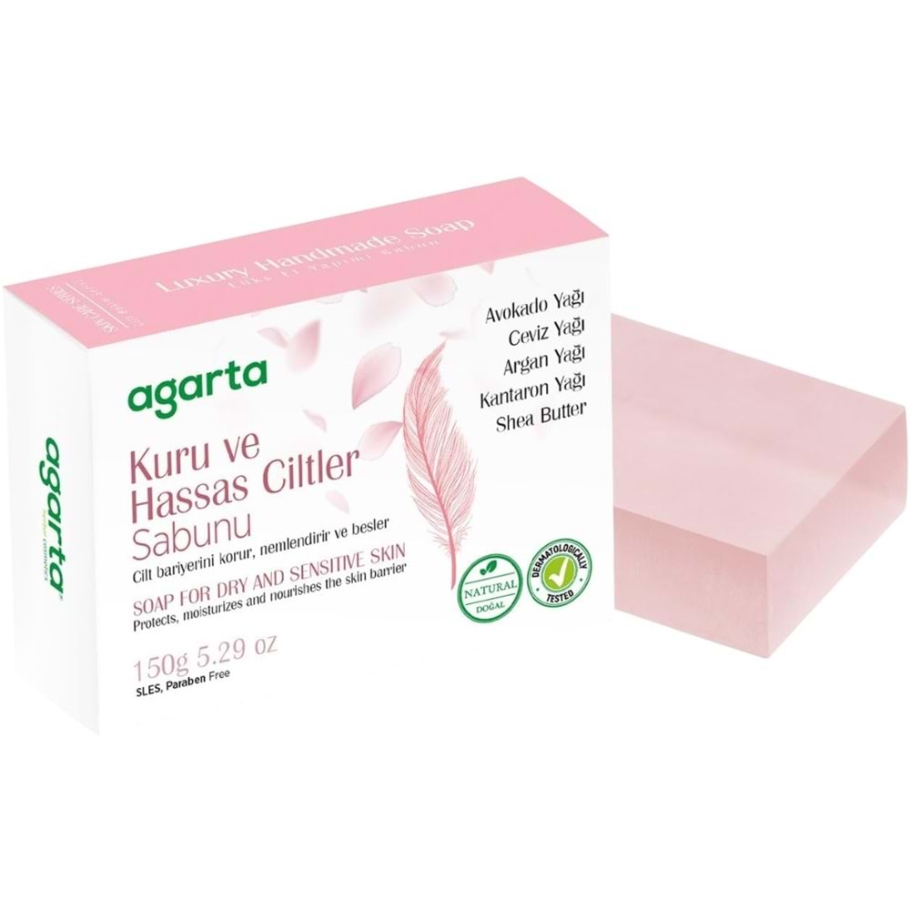 Agarta El Yapımı Doğal Sabun 150GR Kuru ve Hassas Ciltler (12 Li Set)