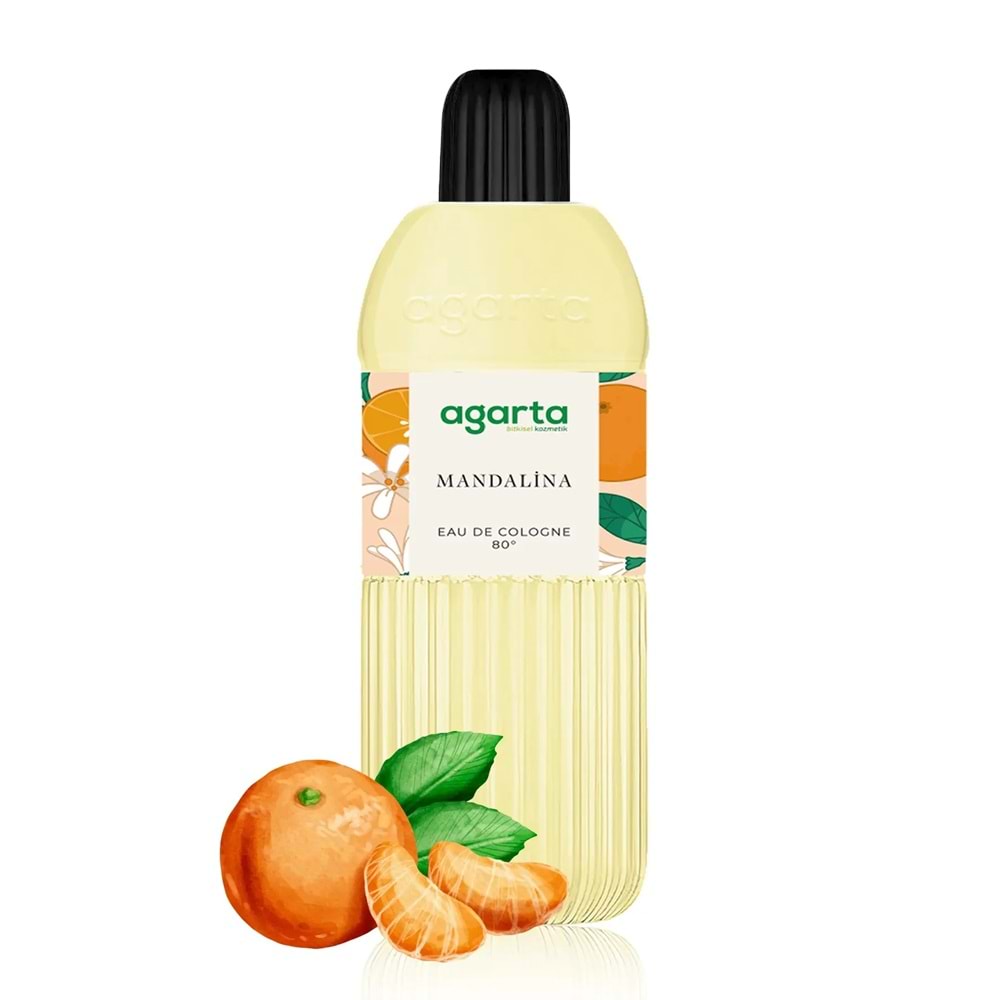Agarta Kolonya 400 ML Mandalina 80 Derece Pet Şişe (4 Lü Set)