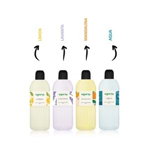 Agarta Kolonya 400 ML Mandalina 80 Derece Pet Şişe (4 Lü Set)