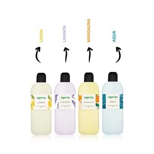 Agarta Kolonya 400 ML Aqua 80 Derece Pet Şişe (6 Lı Set)