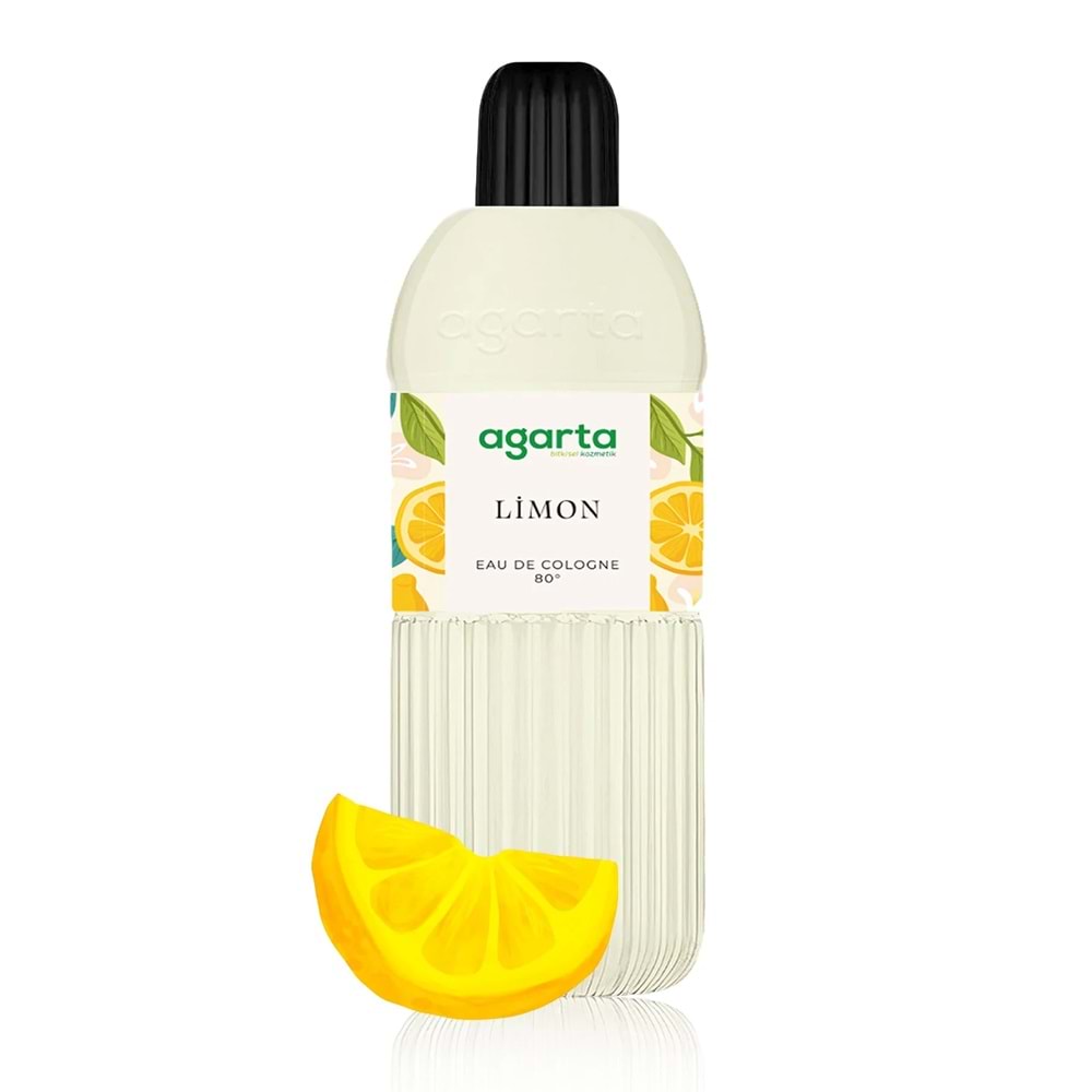 Agarta Kolonya 400 ML Limon 80 Derece Pet Şişe (4 Lü Set)