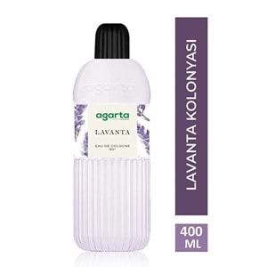 Agarta Kolonya 400 ML Lavanta 80 Derece Pet Şişe (2 Li Set)