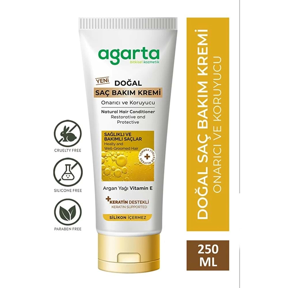 Agarta Doğal Güçlü Bakım Saç Güzelleştirici Krem 250 ML (2 Li Set)