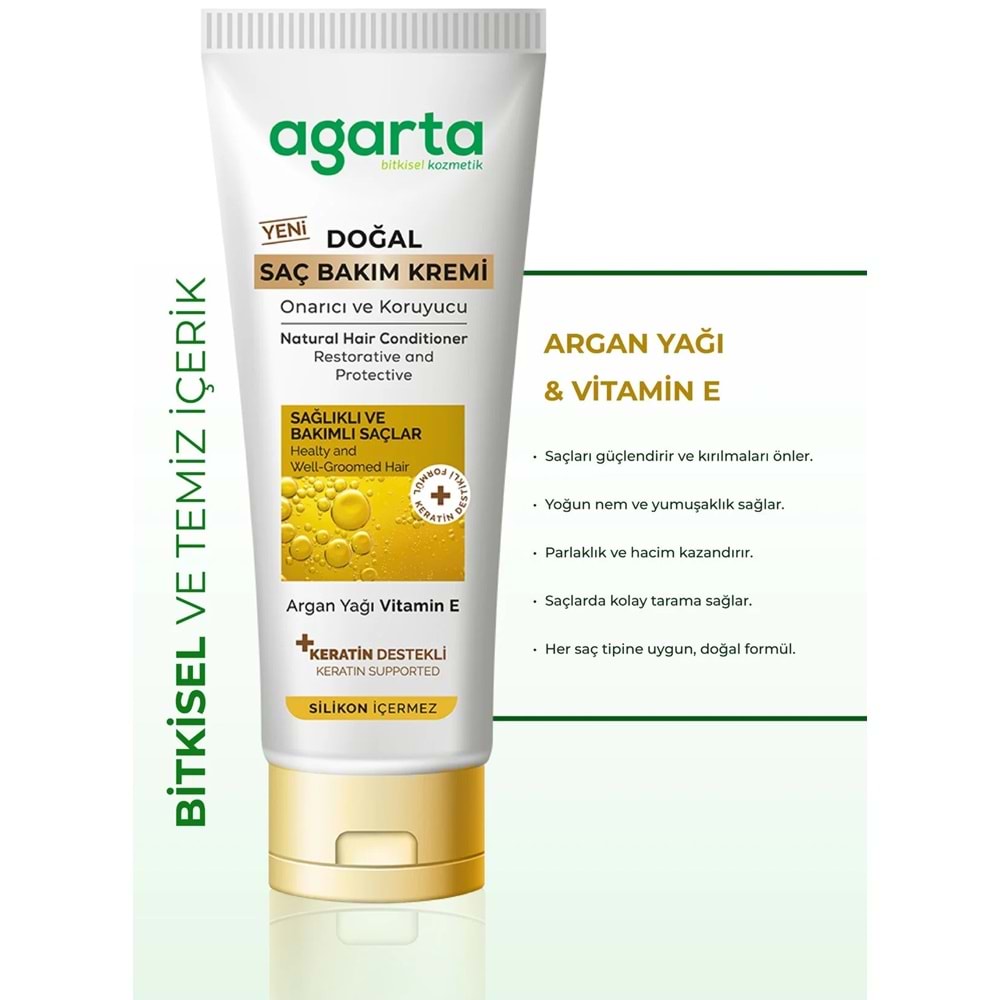 Agarta Doğal Güçlü Bakım Saç Güzelleştirici Krem 250 ML (4 Lü Set)