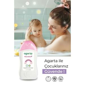 Agarta Doğal Kız Bebek Çocuk Şampuanı Saç ve Vücut 400 ML (3 Lü Set)