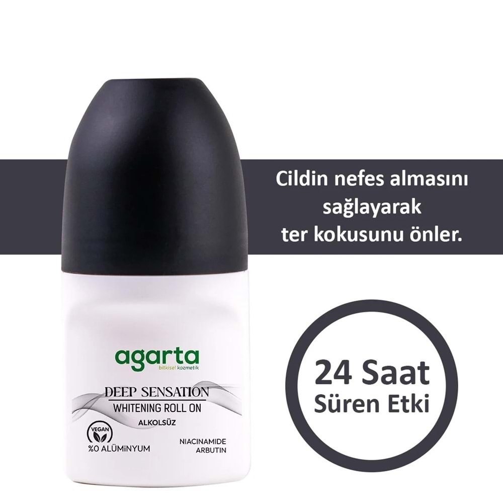 Agarta Roll-On Erkek 50 ML Patchoulı Deep Sensatıon (24 Saat Etkili Ter Kokusu Önleyici) (4 Lü Set)