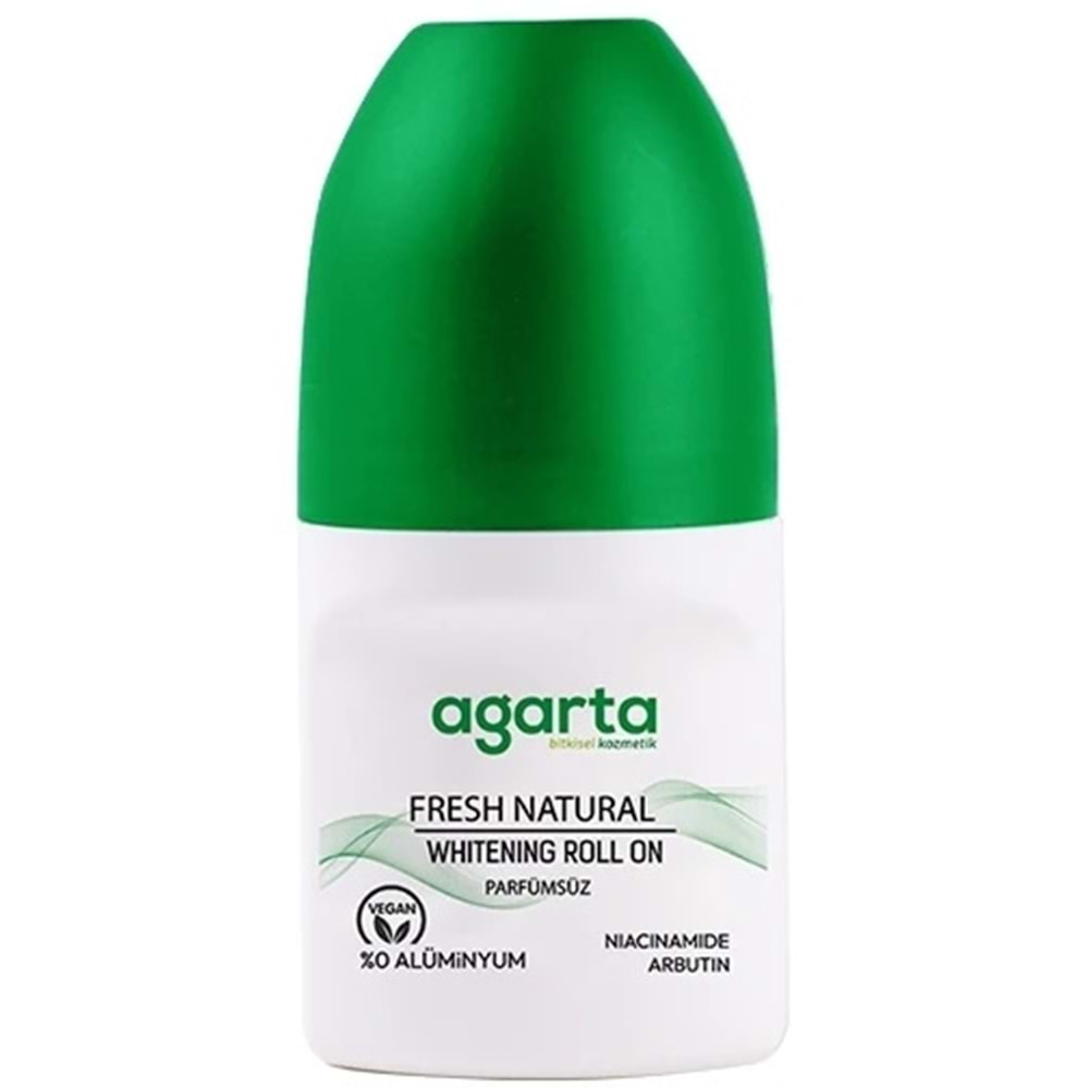 Agarta Roll-On Unisex 50 ML Parfümsüz Natural (24 Saat Etkili Ter Kokusu Önleyici) (2 Li Set)