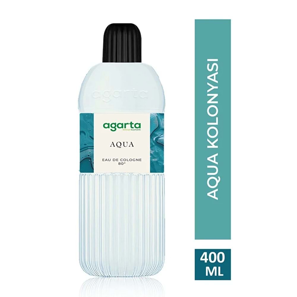 Agarta Kolonya 400 ML 80 Derece Pet Şişe (Mandalina-Aqua-Limon-Lavanta) (8 Li Karma Set)