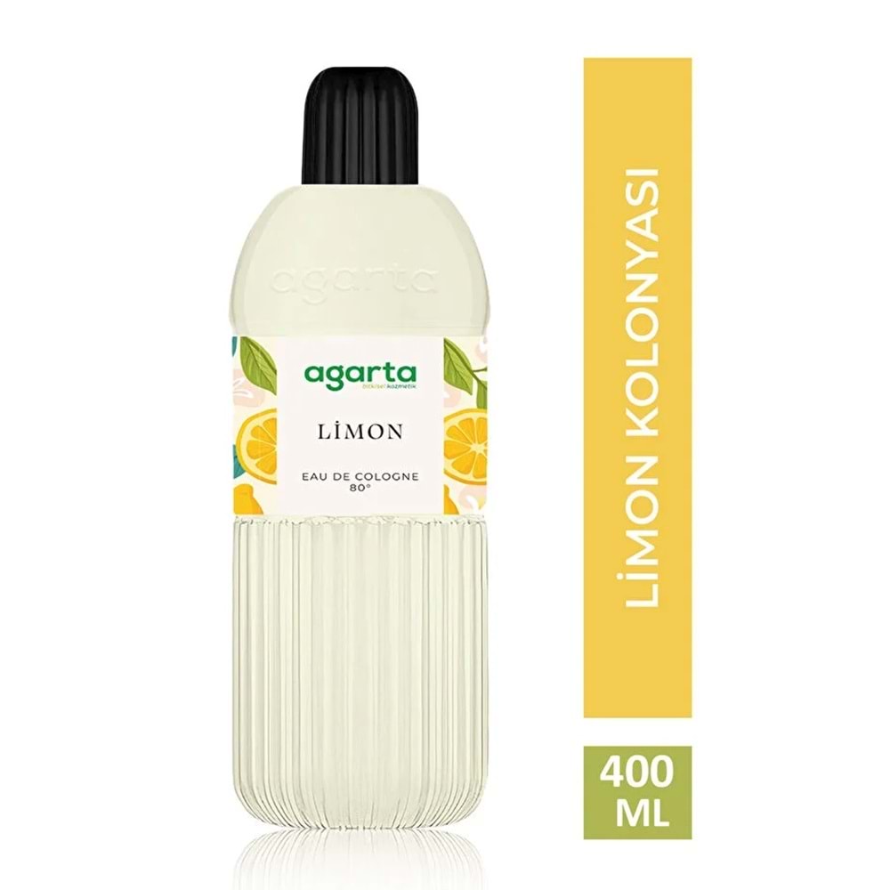 Agarta Kolonya 400 ML 80 Derece Pet Şişe (Mandalina-Aqua-Limon-Lavanta) (16 Lı Karma Set)
