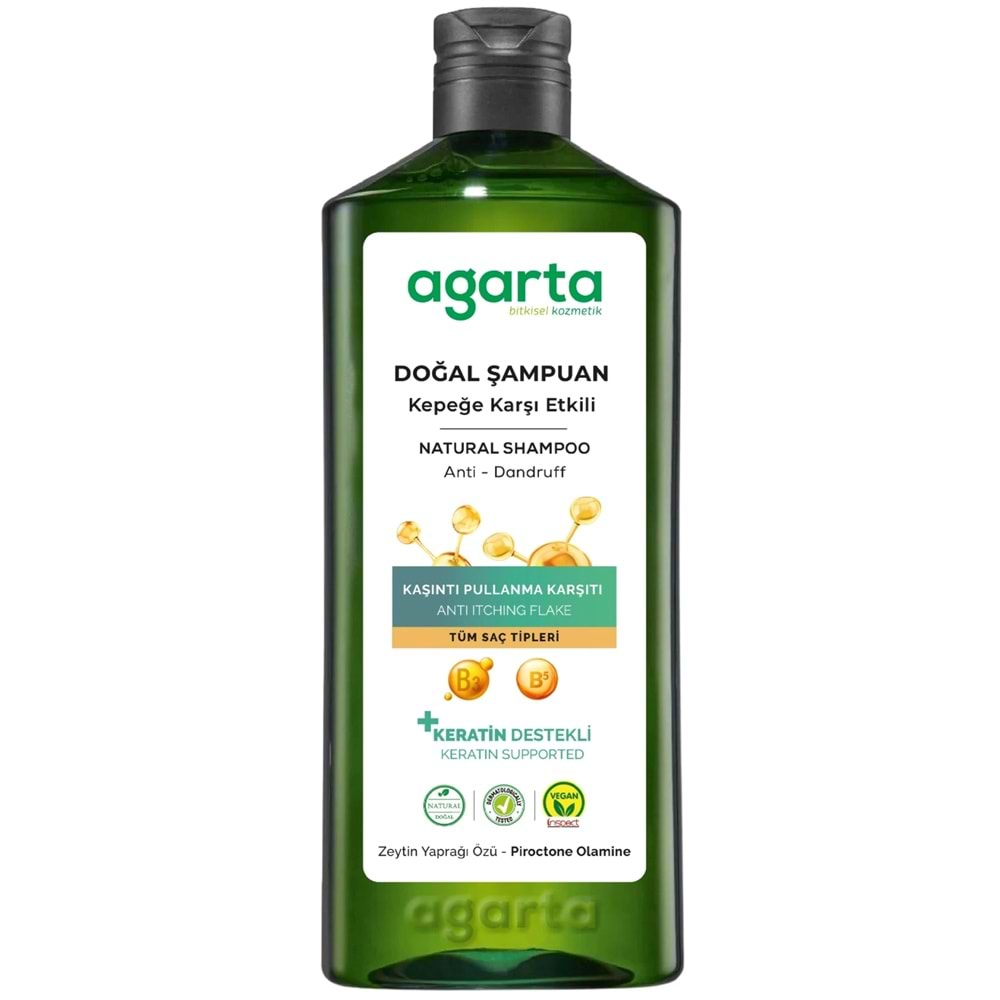 Agarta Doğal Şampuan 400 ML Kepek Karşıtı - Ardıç Katranı,Keratin - Saç Dökülmesine (3 Lü Karma Set)