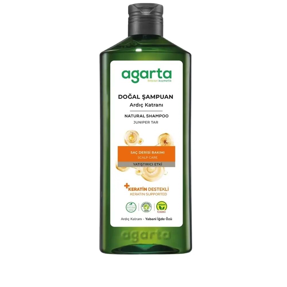 Agarta Doğal Şampuan 400 ML Kepek Karşıtı - Ardıç Katranı,Keratin - Saç Dökülmesine (3 Lü Karma Set)