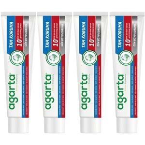 Agarta Doğal Tam koruma Diş Macunu 75 ML Gün Boyu Koruma (4 Lü Set)