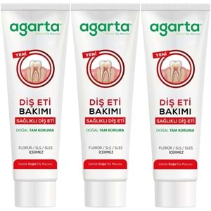 Agarta Doğal Tam koruma Diş Macunu 90 ML Diş Eti Bakımı & Plak Karşıtı (3 Lü Set)