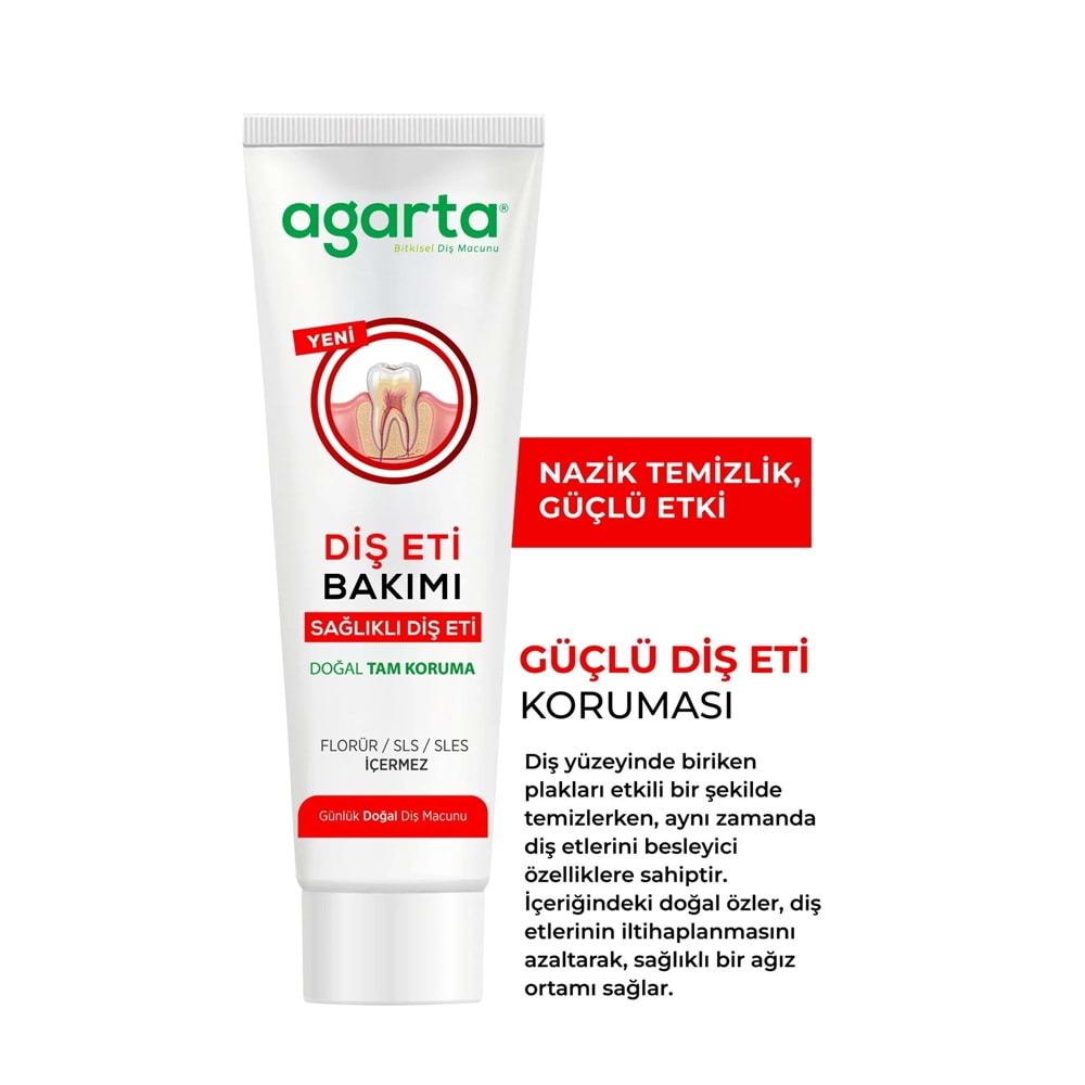 Agarta Doğal Tam koruma Diş Macunu 90 ML Diş Eti Bakımı & Plak Karşıtı (9 Lu Set)