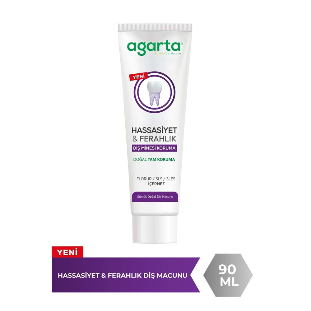 Agarta Doğal Tam koruma Diş Macunu 90 ML Diş Eti Bakımı & Hassasiyet -Ferahlık 90 ML (Karma 2Li Set)