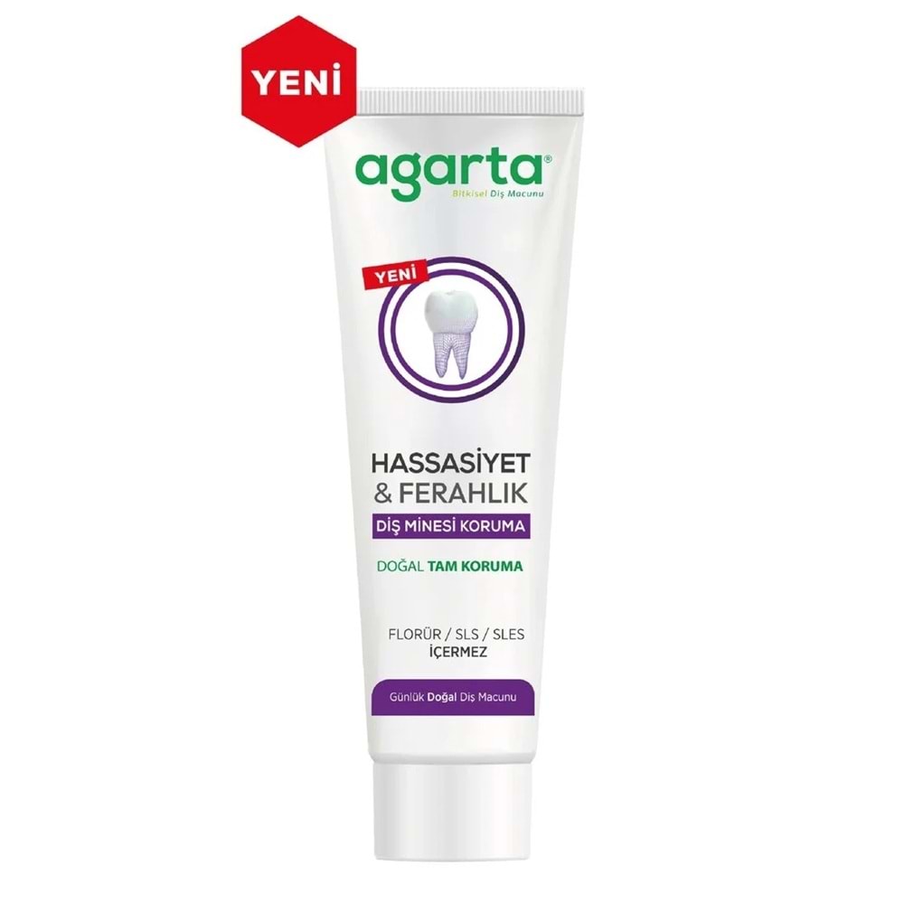 Agarta Doğal Tam koruma Diş Macunu 90 ML Diş Eti Bakımı & Hassasiyet -Ferahlık 90 ML (Karma 2Li Set)