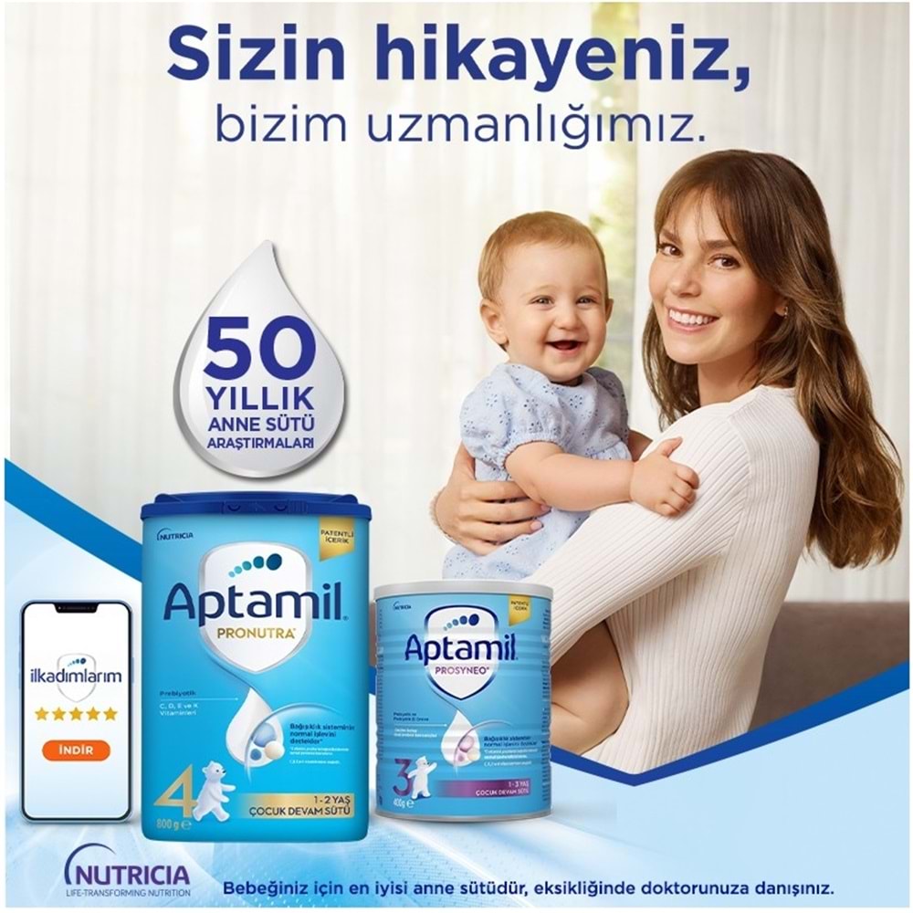 Nutrıcıa Aptamil Pronutra 1200GR Devam Sütü No:4 (1-2 Yaş) (2 Li Set)