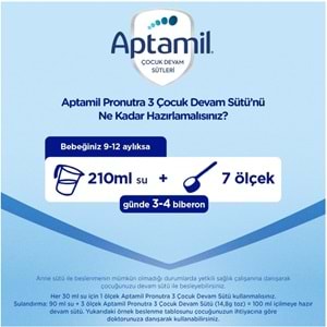 Nutrıcıa Aptamil Pronutra 800GR Devam Sütü No:3 (9-12 Ay) (4 Lü Set)