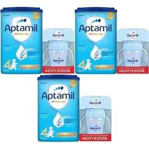 Nutrıcıa Aptamil Pronutra 800GR Devam Sütü No:4 (1-2 Yaş) + Suluk Hediye (3 Lü Set)
