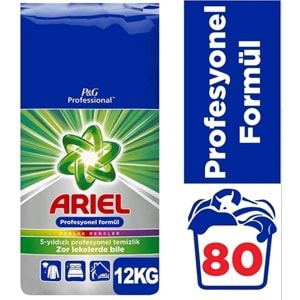 Ariel Matik Toz Çamaşır Deterjanı 36KG Parlak Renkler (3PK*12KG) (240 Yıkama)
