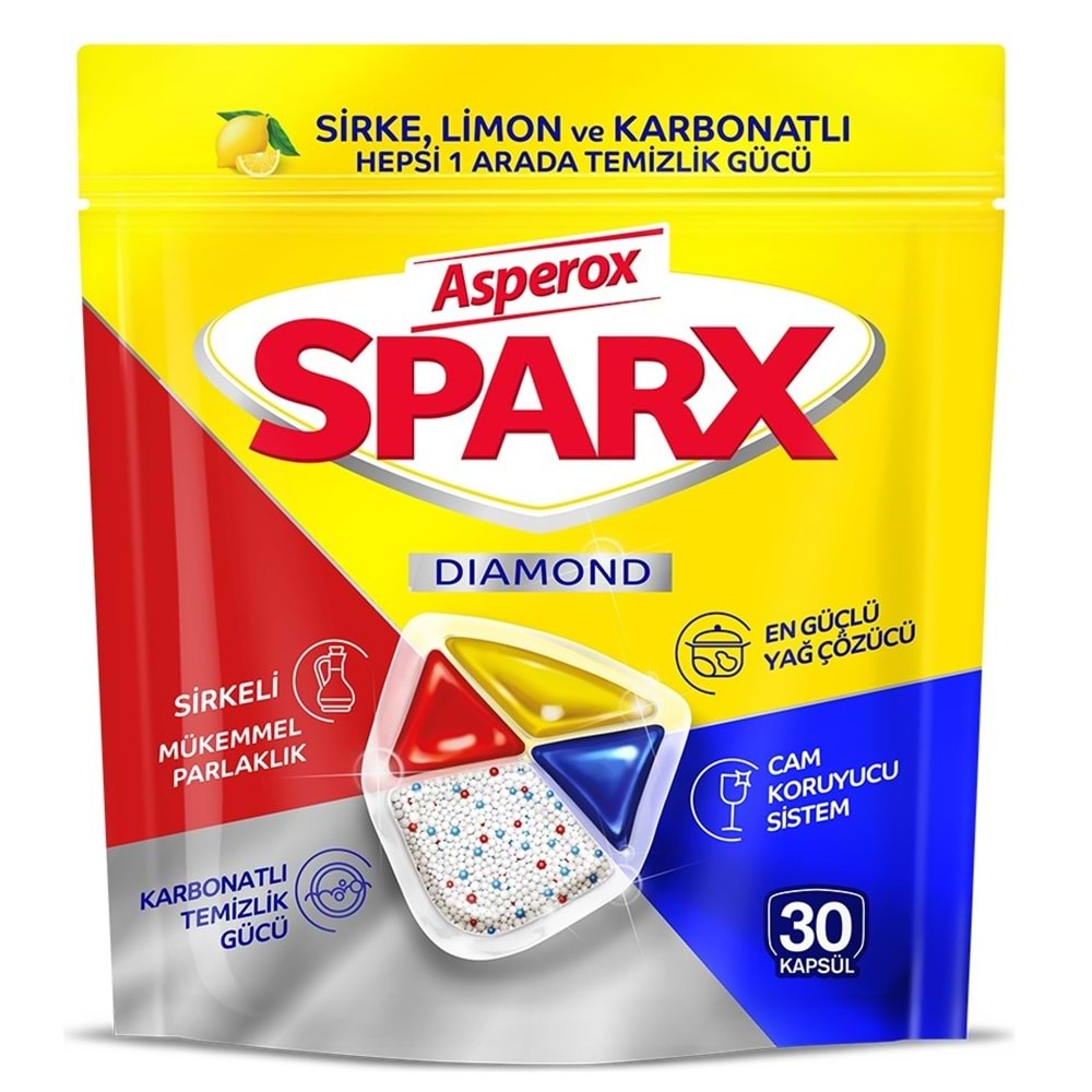 Asperox Sparx Diamond Bulaşık Makinesi Deterjanı Kapsül Tablet Hepsi 1 Arada 720 Adet